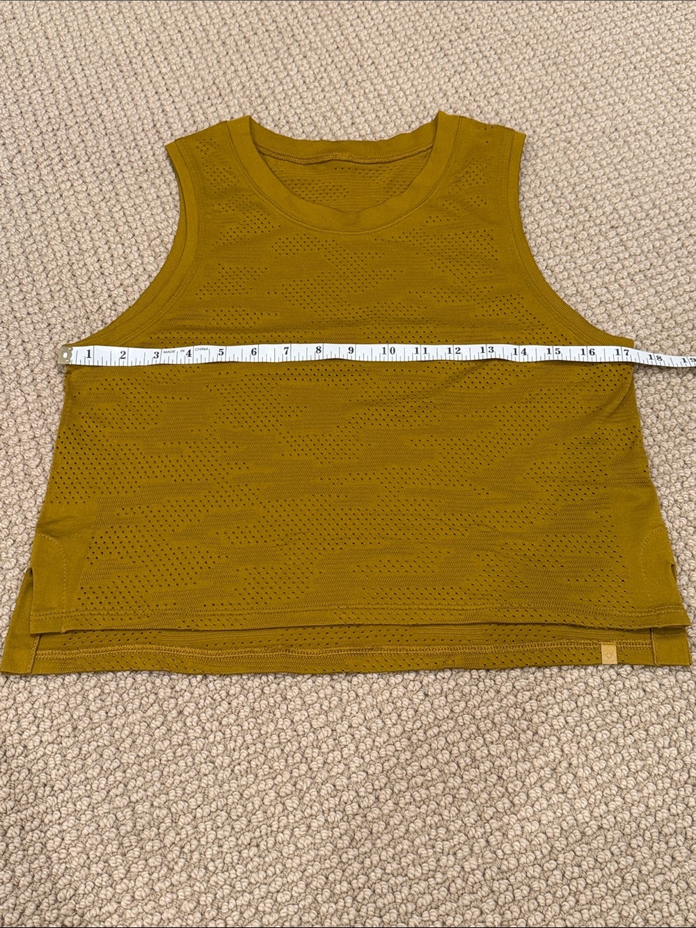 lululemon athletica Perforated Sleeveless Tank - Mustard Yellow